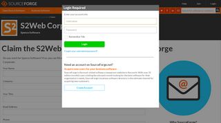 Claim page: S2Web Corporate - SourceForge - S2web Login