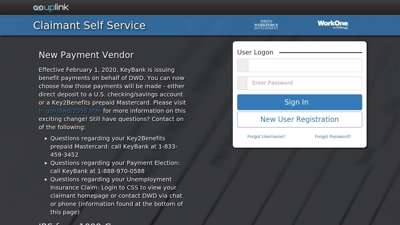 Claimant Self Service Logon - in