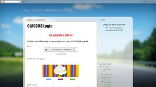 
                            5. CLASSM8 Login - Year 6 SAPS HOMEWORK - Classm8 Login