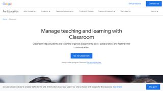 Classroom: manage teaching and learning  Google for Education