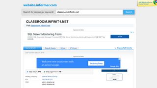 
                            3. classroom.infinit-i.net at Website Informer. Visit Classroom ... - Infinit I Net Login