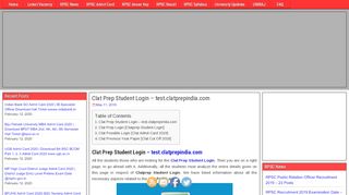 3. Clat Prep Student Login - test.clatprepindia.com - Student Portal Clat Prep