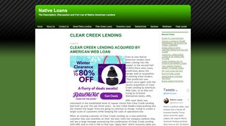 
                            3. CLEAR CREEK LENDING - Native Loans - Clear Creek Lending Portal