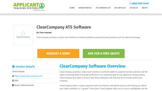 
                            5. ClearCompany - Applicant Tracking Systems - Clear Company Portal