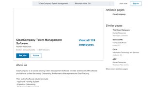 
                            4. ClearCompany Talent Management Software | LinkedIn - Clear Company Portal