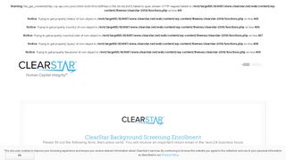 
                            2. ClearStar Background Screening Enrollment | ClearStar - Clearstar Portal