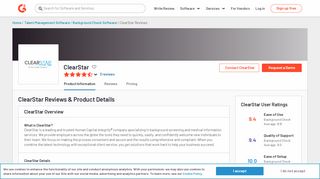 
                            8. ClearStar Reviews 2020: Details, Pricing, & Features | G2 - Clearstar Portal