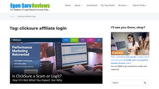 
                            6. clicksure affiliate login - Egon Sarv Reviews - Clicksure Portal