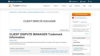
                            7. CLIENT DISPUTE MANAGER Trademark of Clayborne, Mark ... - Client Dispute Manager Portal