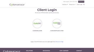 Client Login - CoAdvantage
