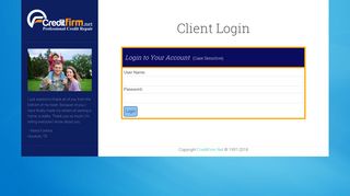 
Client Login - Credit Firm
