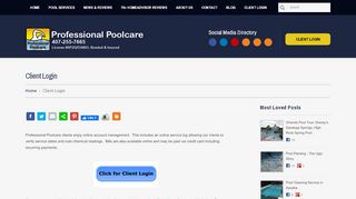 
                            3. Client Login - Professional Poolcare Orlando - Pool Care Pro Login