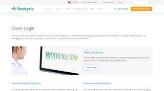 
                            4. Client Login - Stericycle - Myshredit Com Customer Portal