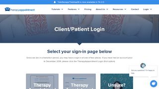 
Client Login - Therapy Appointment  
