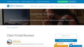 
                            9. Client Reviews on CPA Site Solutions' Client Portal - Cpa Site Solutions Client Portal