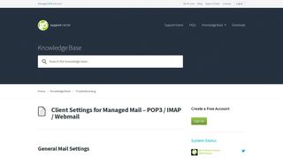 
                            6. Client Settings for Managed Mail - POP3 / IMAP / Webmail - Longlines Webmail Portal