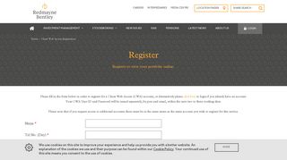 
                            2. Client Web Access Registration - Redmayne Bentley - Redmayne Bentley Client Portal
