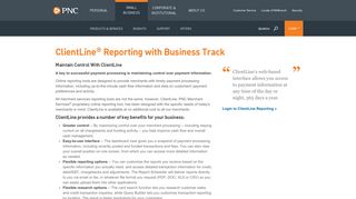ClientLine Reporting - PNC Merchant Services  PNC