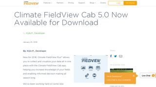 
                            2. Climate FieldView Cab 5.0 Now Available for Download - Fieldview Cab Portal