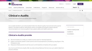 
                            8. Clinical e-Audits - NPS MedicineWise - Nps Clinical Audit Portal