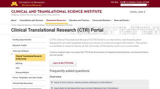 
                            5. Clinical Translational Research (CTR) Portal | Clinical and ... - Ctr Portal