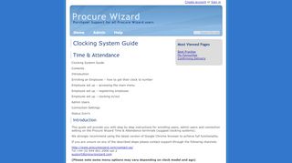 
                            5. Clocking System Guide - Procure Wizard - Procure Wizard Purchaser Portal Login