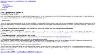 
                            8. Cloud CMA Real Estate Software vs. Toolkit CMA (Realty ... - Toolkitcma Login