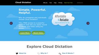 
                            2. Cloud Dictation | Home - Cloud Dictation Portal