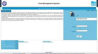 
                            2. CMS LOGIN - CMS | Report - Indian Railways - Crew Management System Portal