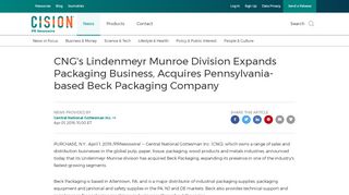 
                            7. CNG's Lindenmeyr Munroe Division Expands Packaging ... - Lindenmeyr Online Sign In