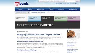 
                            5. Co-Signing a Student Loan | Student Banking | U.S. Bank - Us Bank Student Loan Portal