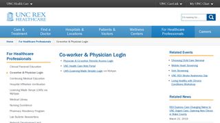 
                            4. Co-worker & Physician Login | UNC REX Healthcare - Rexflex Api Login
