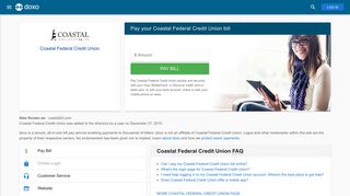 Coastal Credit Union | Pay Your Bill Online | doxo.com - Coastal24 Com Portal