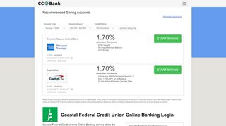 Coastal Federal Credit Union Online Banking Login - CC Bank - Coastal24 Com Portal
