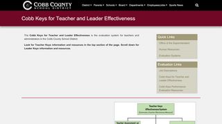 
                            6. Cobb Keys for Teacher and Leader Effectiveness - Teacher Keys Portal
