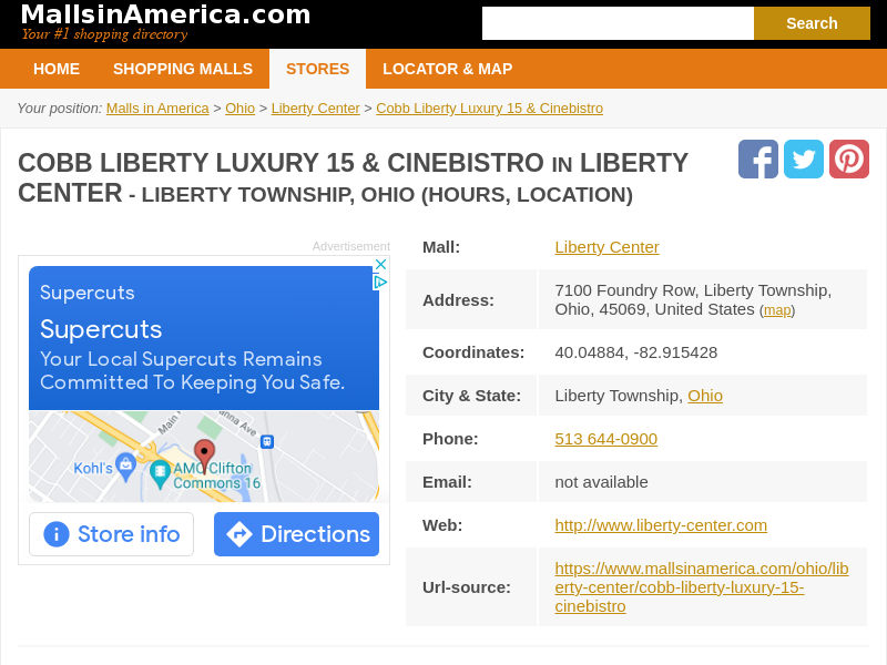 
                            8. Cobb Liberty Luxury 15 & Cinebistro in Liberty Center ...