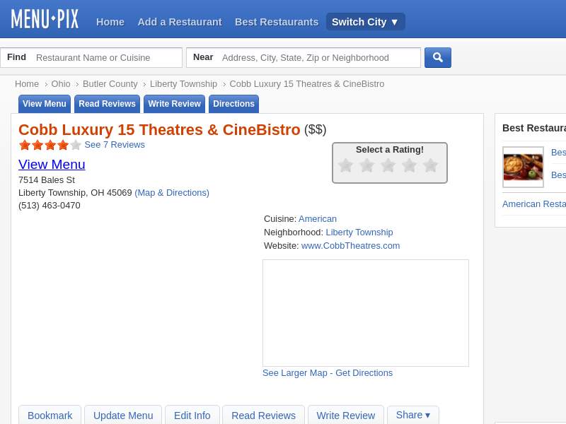 
                            6. Cobb Luxury 15 Theatres & CineBistro, Liberty Township