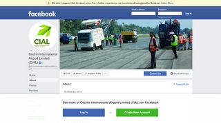 
                            12. Cochin International Airport Limited (CIAL) - About | Facebook - Cial Aero Portal