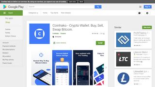 
Coinhako - Crypto Wallet. Buy, Sell, Swap Bitcoin. - Apps on ...  
