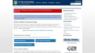 
                            1. COLAs Online - TTB.gov - Ttb Colas Online Portal