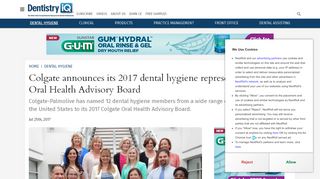 
                            4. Colgate announces its 2017 dental hygiene representatives ... - Colgate Oral Health Advisor Portal