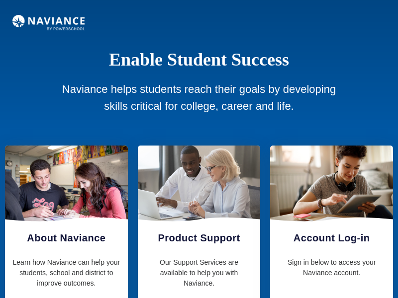 College & Career Readiness Technology Solution  Naviance