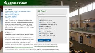College of DuPage Careers - College Of Dupage Portal