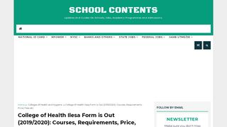 
                            5. College of Health Ilesa Form is Out (2019/2020): See Courses ... - Osun State College Of Health Technology Portal