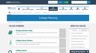 
                            2. College Planning | Georgia Student Finance Commission - Ga411 College Portal