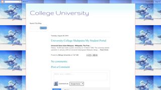 
                            5. College University: University College Shahputra My Student Portal - Shahputra Student Portal