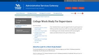 
                            3. College Work-Study For Supervisors - University at Buffalo - Ub Work Study Timesheet Portal