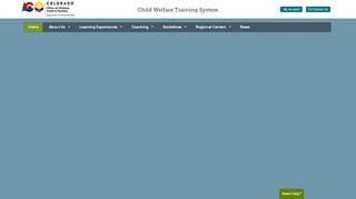 
                            6. Colorado Child Welfare Training System - Home - My Cdhs Portal