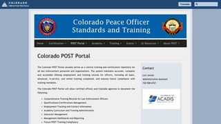 
                            1. Colorado POST Portal | Colorado POST - Colorado Post Portal