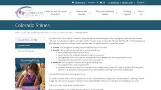 
                            8. Colorado Shines | Early Childhood Council of Larimer County - Colorado Shines Pdis Portal